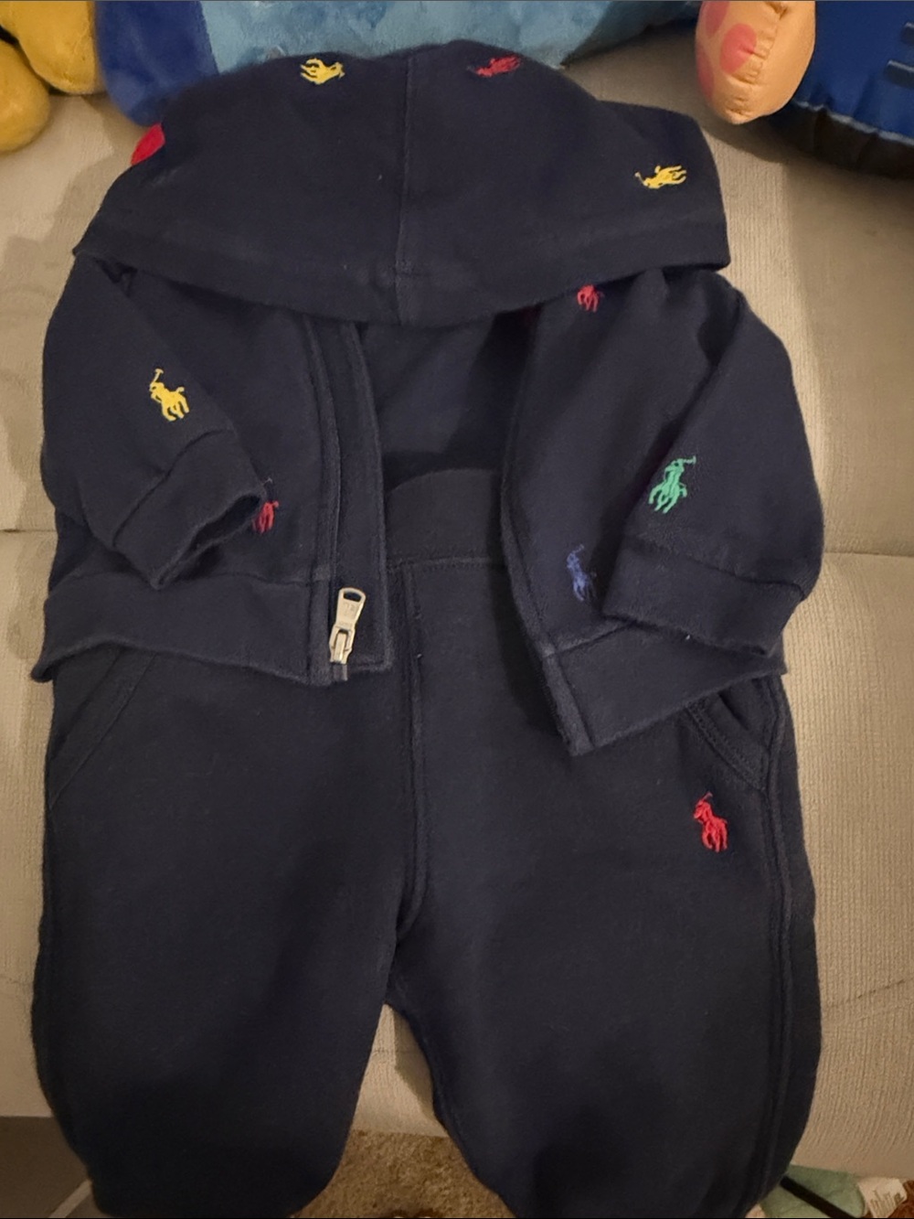 Polo by Ralph Lauren Navy Embroidered Pony Jogger Set